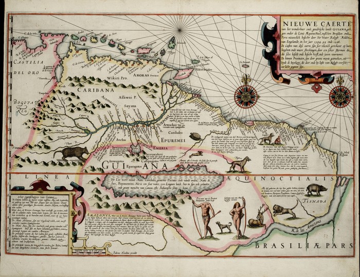 1598 წლის რუკაზე ჩრდილოაღმოსავლეთით პარიმეს ტბა და ქალაქი მანოა არის აღნიშნული