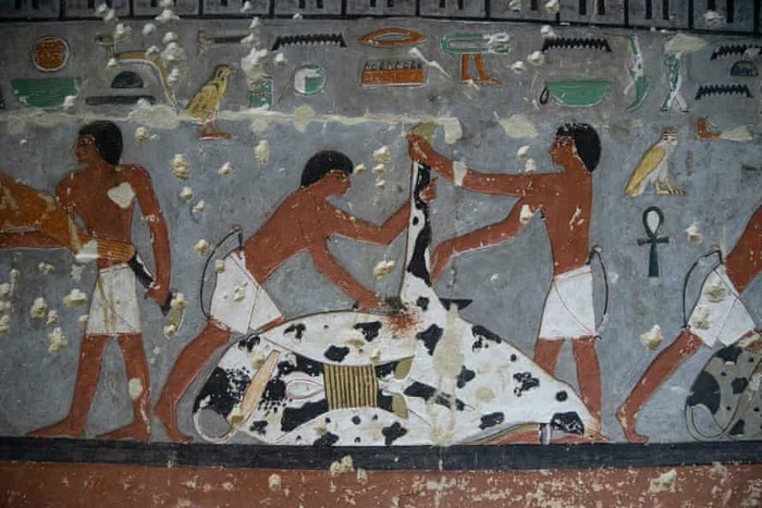 ნახატი კედელზე ქუვის აკლდამაში